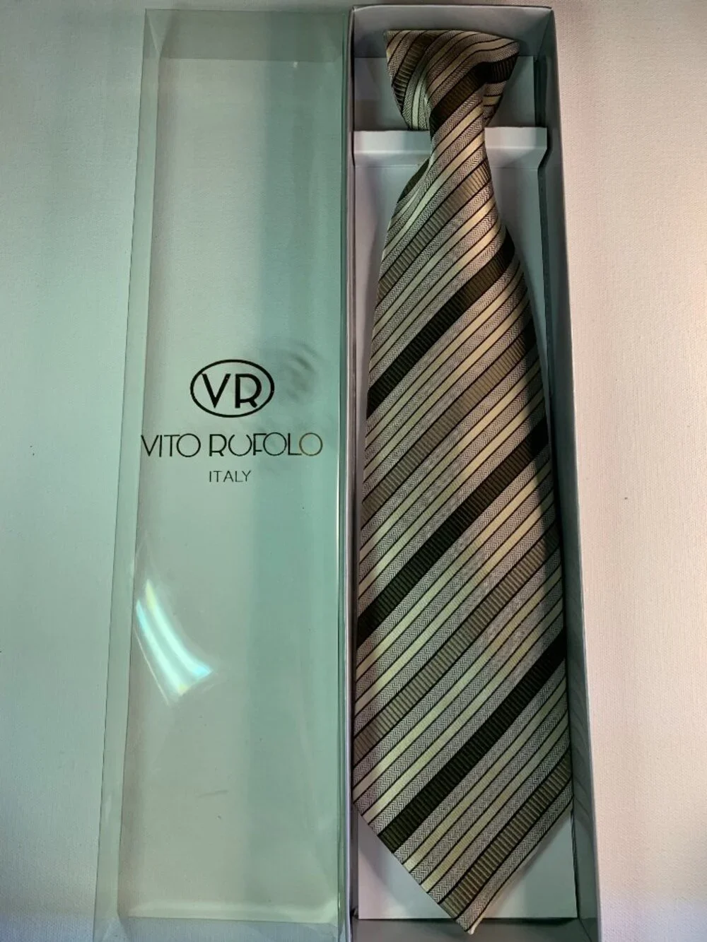 VITO RUFOLO 100% Silk Tie for Men Made in Italy 56